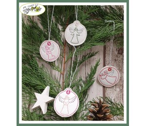 Stickserie - Kleiner Schutzengel mit Anhängern ITH